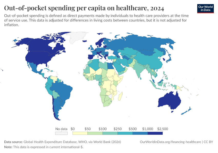 A thumbnail of the "Out-of-pocket spending per capita on healthcare" chart