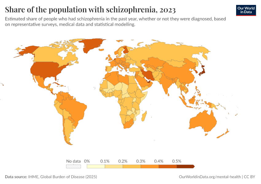 A thumbnail of the "Share of the population with schizophrenia" chart